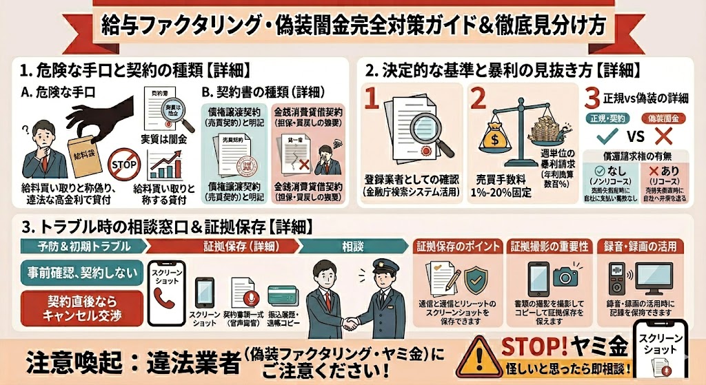 悪質な違法業者（ファクタリングを装った闇金）を見抜くためのチェックリスト画像