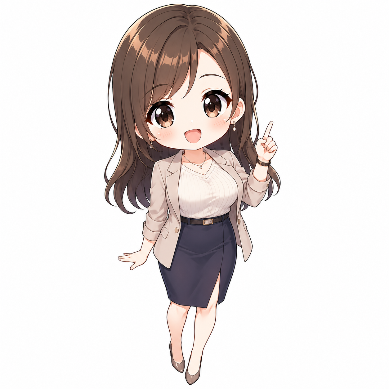 案内するスタッフ