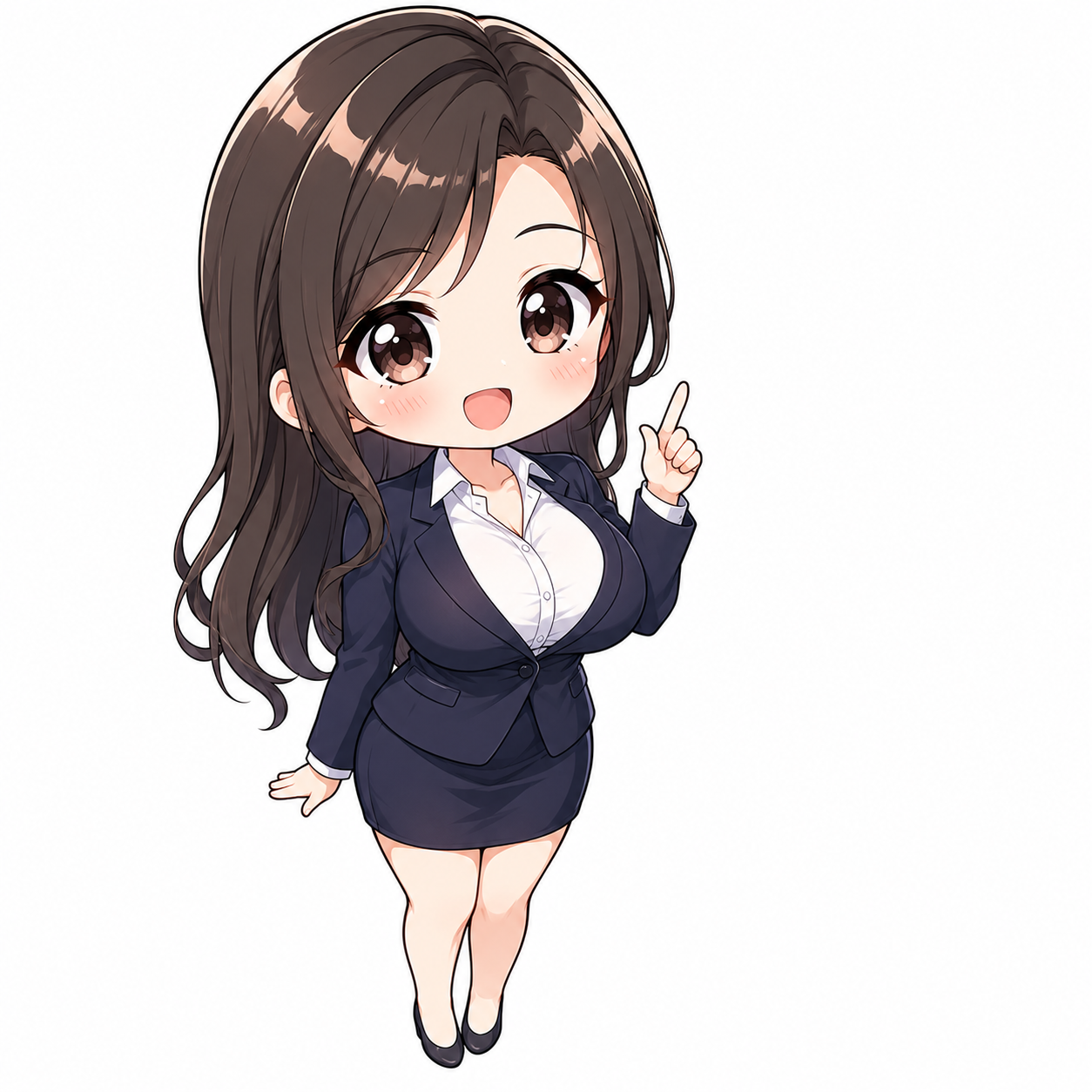 質問するスタッフ