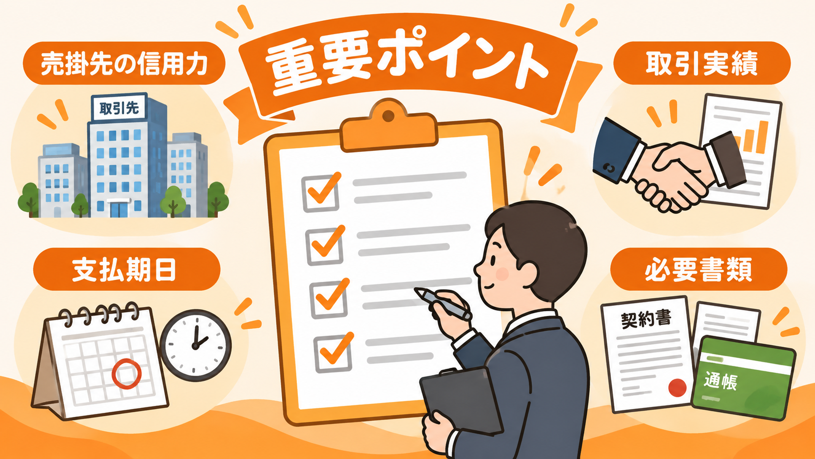 ファクタリング審査で重要視されるポイント画像
