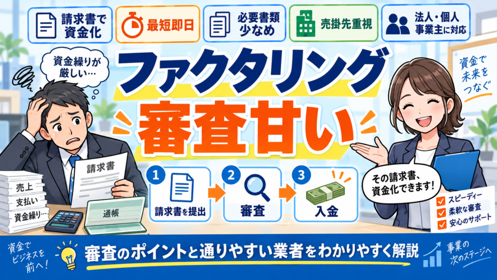 ファクタリング審査甘いアイキャッチ