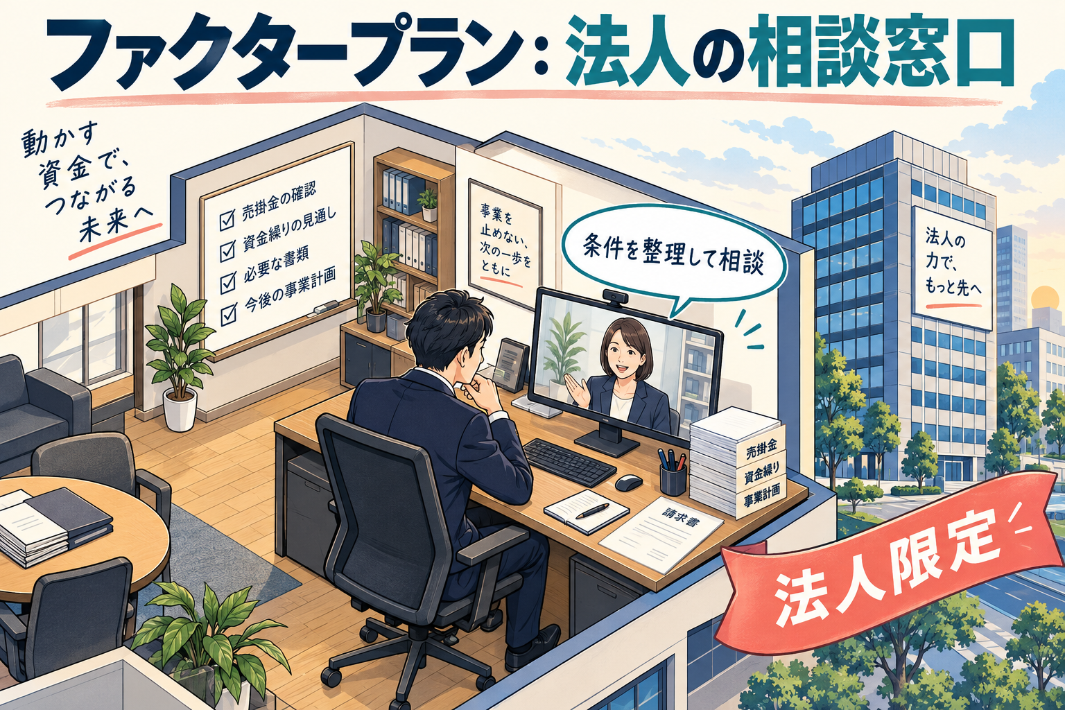 2.ファクタープラン|法人の状況を専任担当者に相談の漫画図解