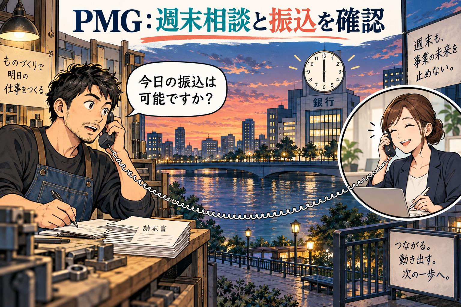 4.PMG|土日の相談から入金予定を具体化するの漫画図解