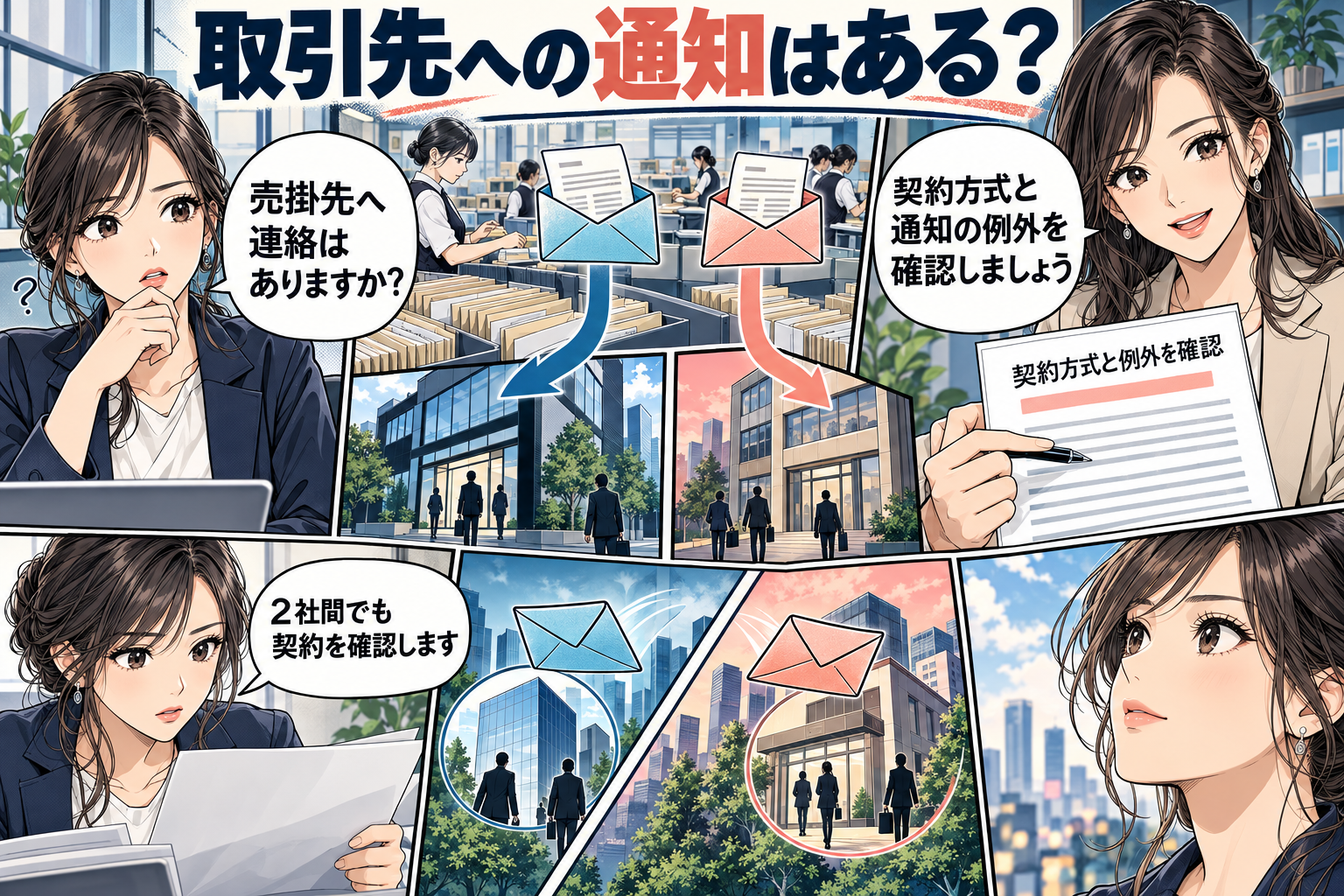 2社間なら取引先に知られることはありませんか?の漫画図解