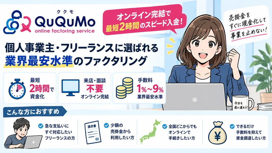 QuQuMo(ククモ):オンライン完結と業界最安水準の手数料が魅力の漫画図解